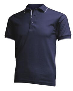 Polo-shirt m. kontrast i hals