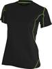 Sort Camus polyester T-shirt m. stribe
